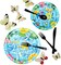 175Pcs Summer Pool Party Supplies Set 9"Summer Beach Dinner Plates 7"Pool Plates (Blue (or multi-colored with blue))
